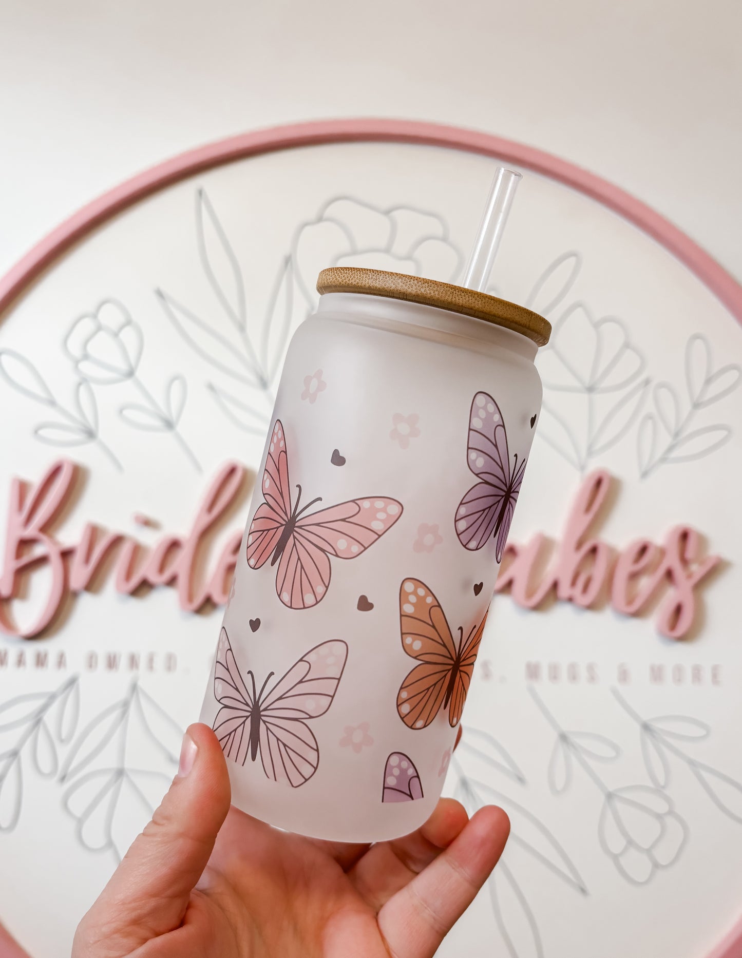 Butterfly Glass Can
