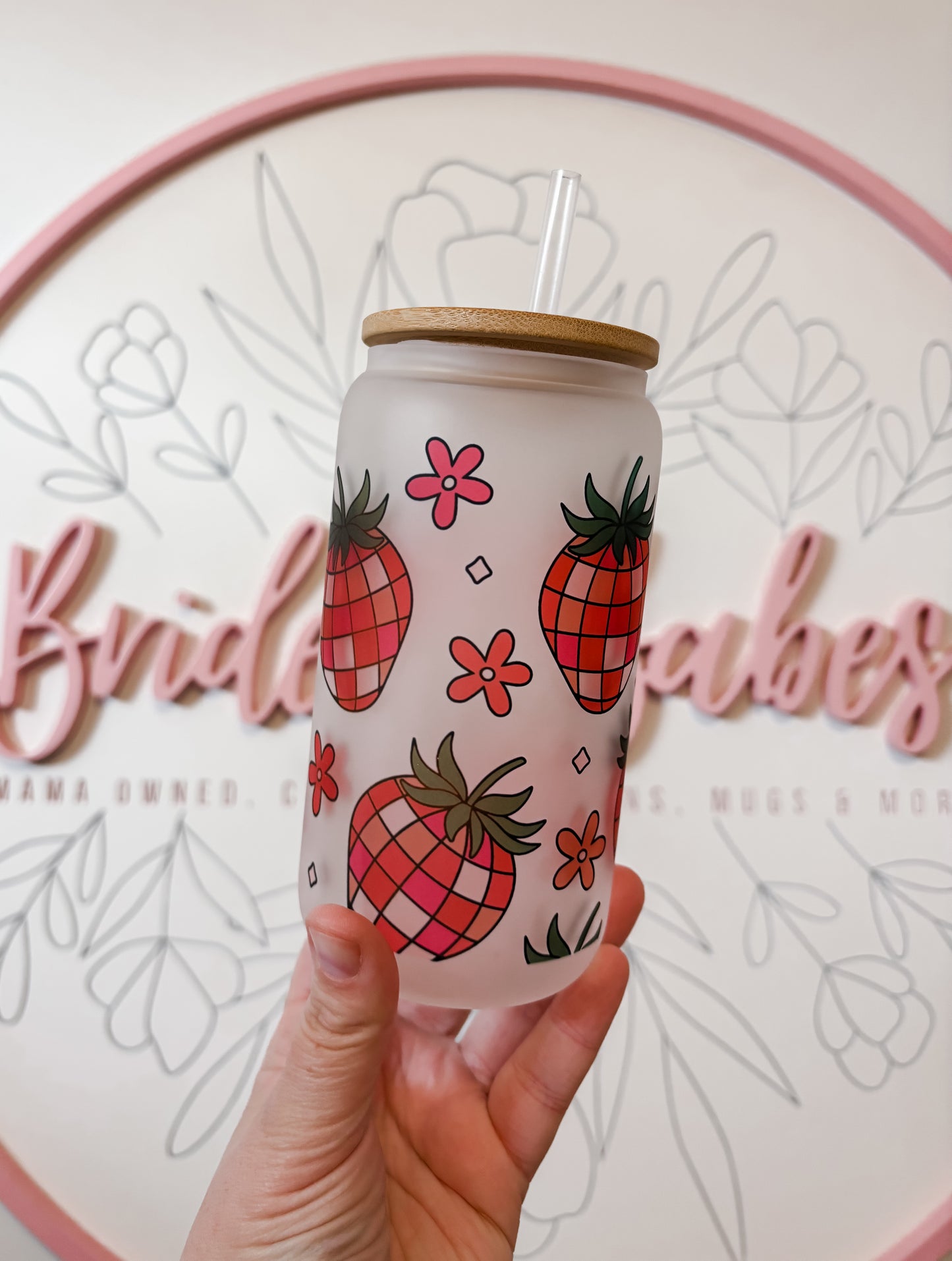 Strawberry Disco Glass Can