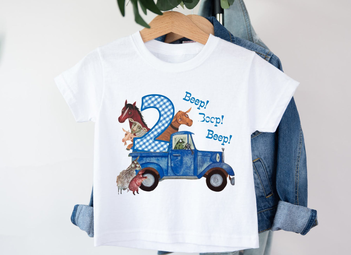 Blue Truck 2nd Birthday Bday Shirt