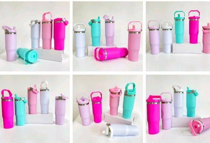 30oz Flip Straw Tumbler with Handle
