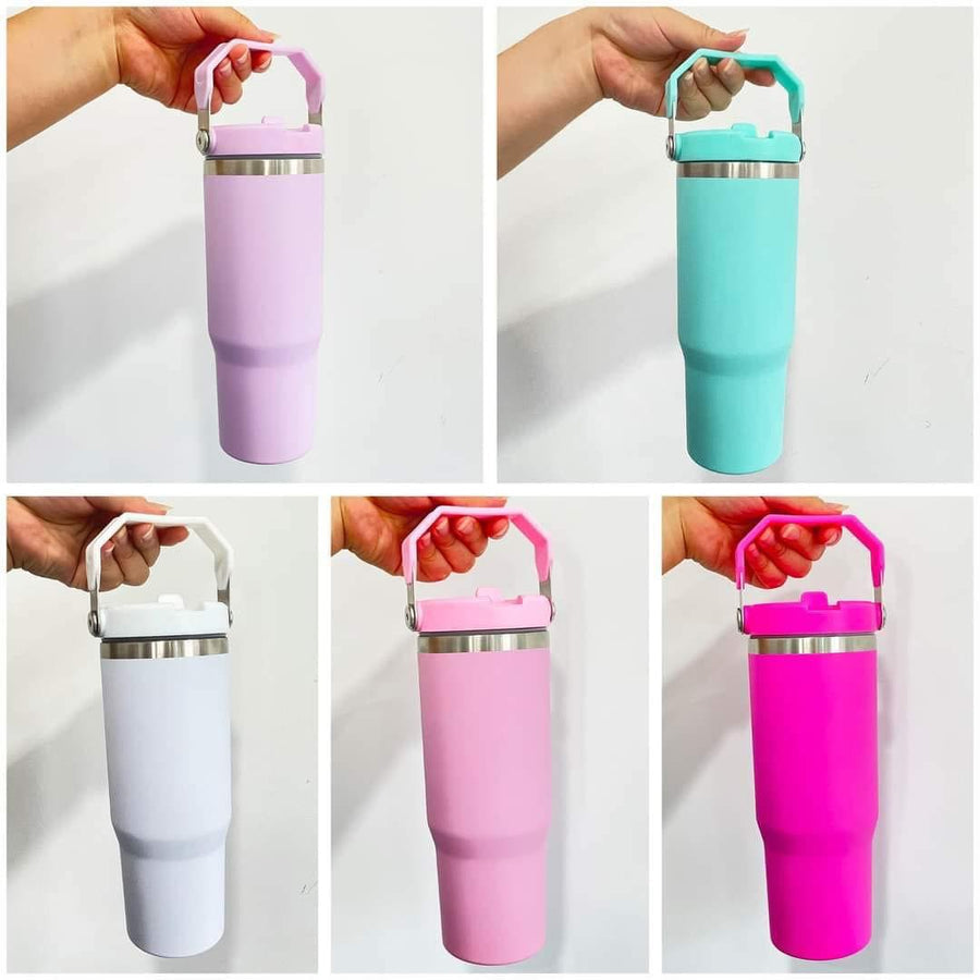 30oz Flip Straw Tumbler with Handle