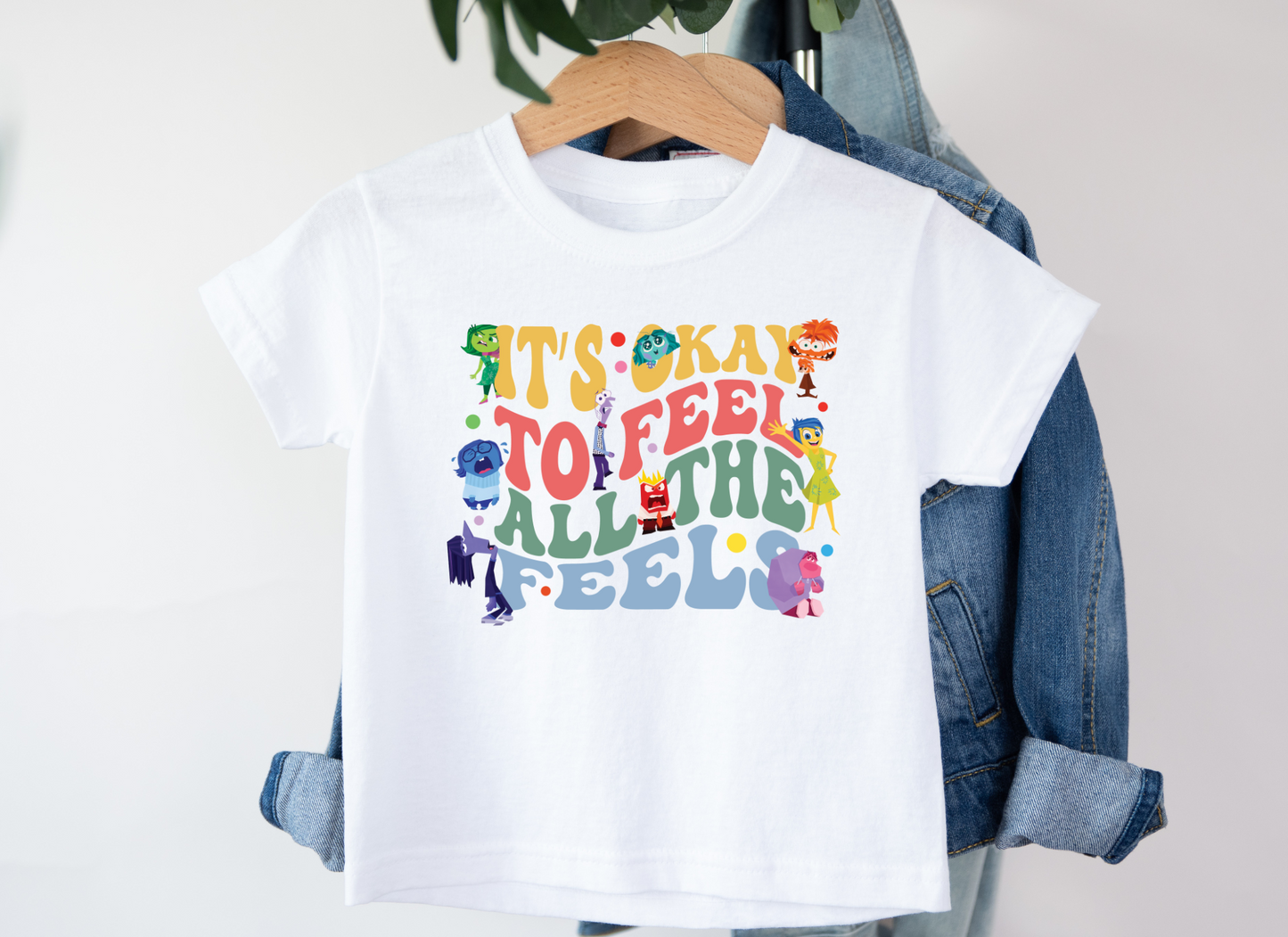 Its Ok To Feel The Feelings Kids Shirt