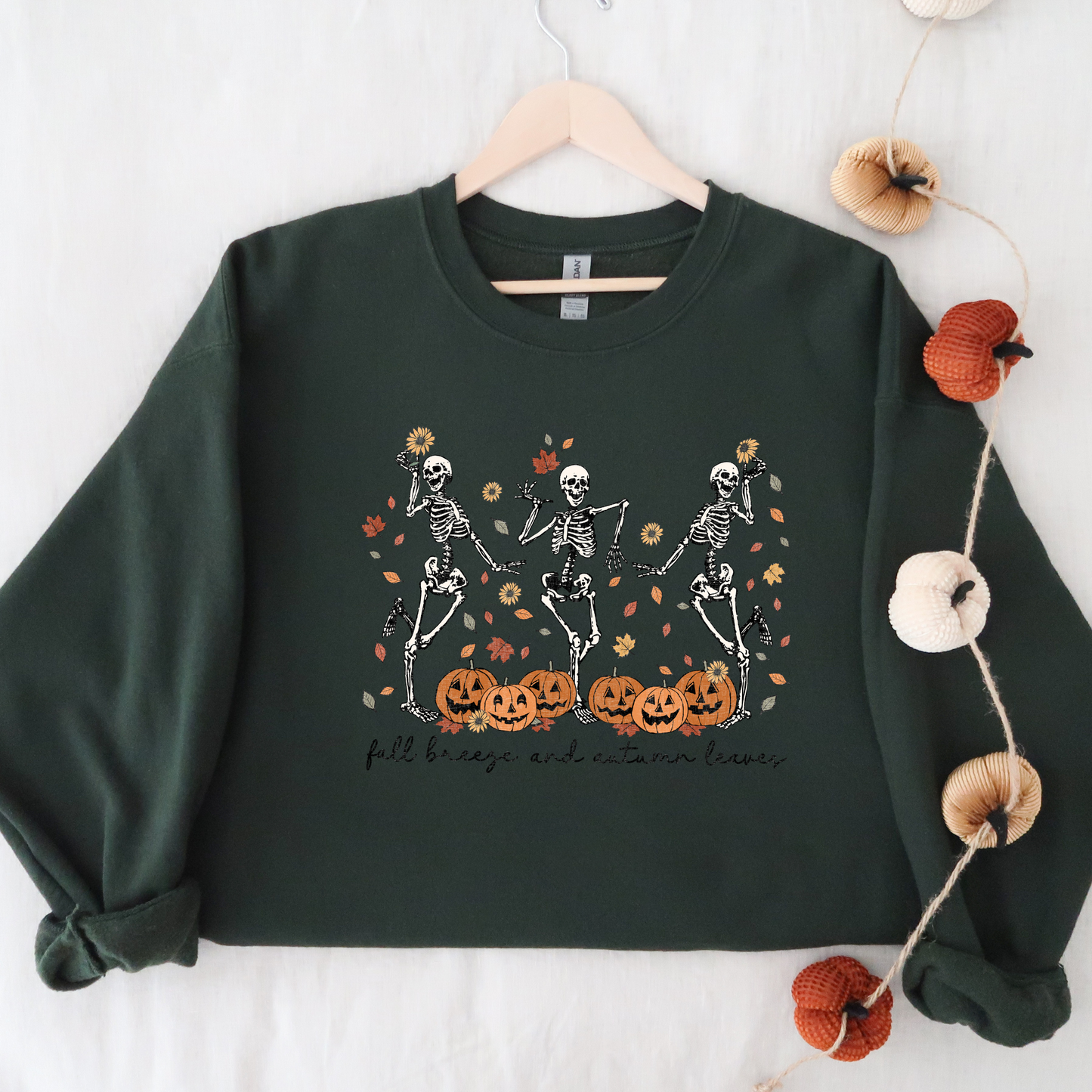 Fall Breeze & Autumn Leaves Crewneck Sweater