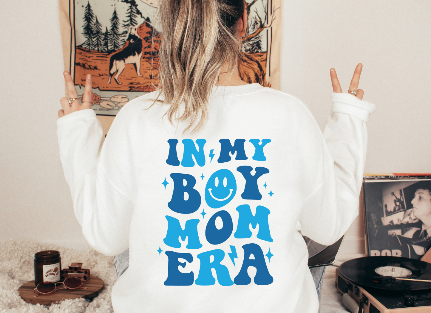 In My Boy Mom Era Crewneck Sweater
