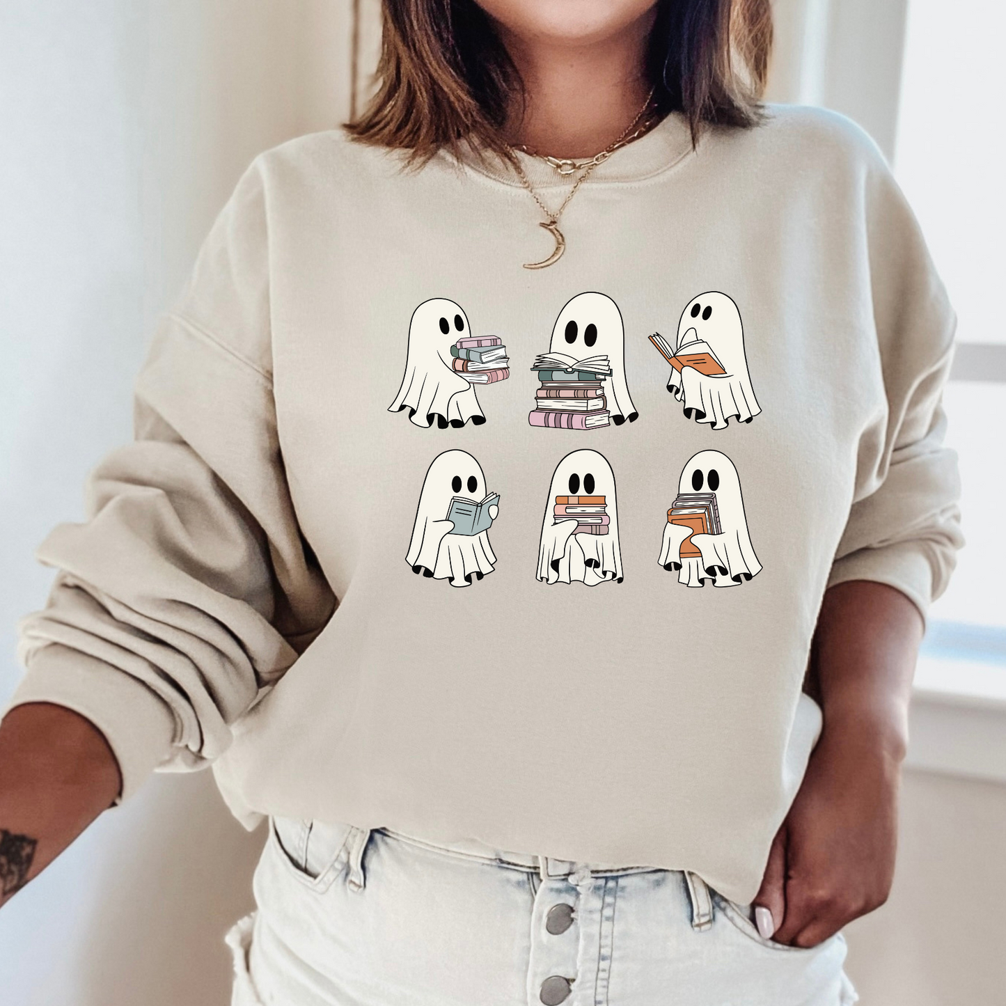 Book Ghosts Crewneck