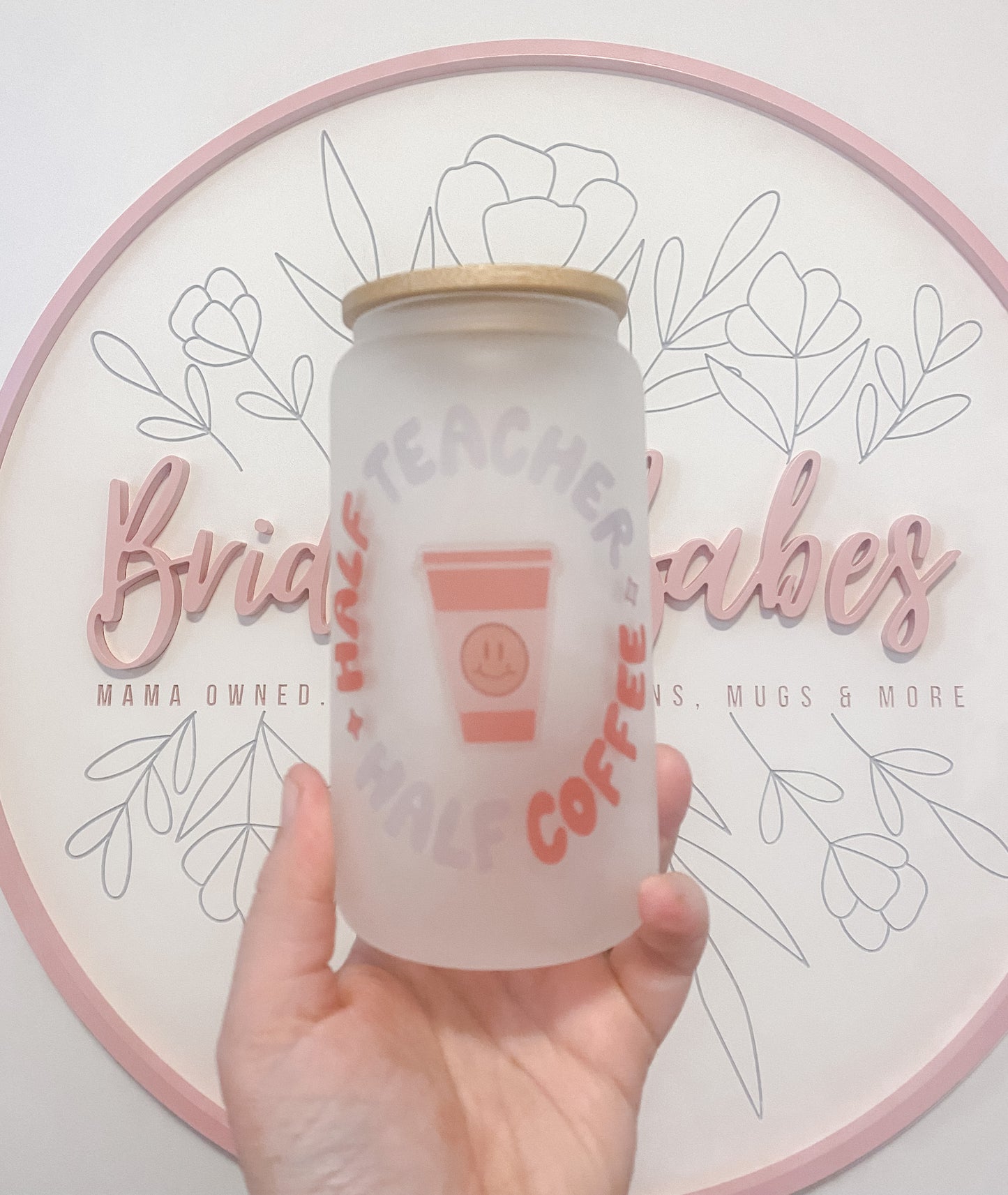 Half Teacher Half Coffee Glass Can