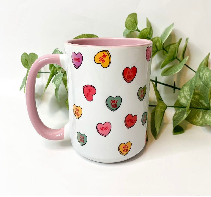 Conversation Hearts Mug