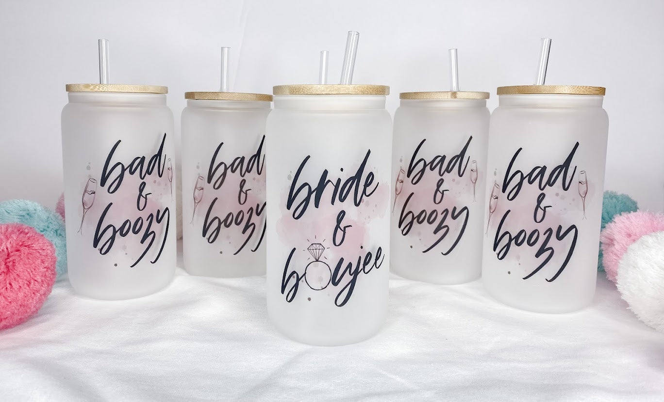 Bride & Boujee Glass Can