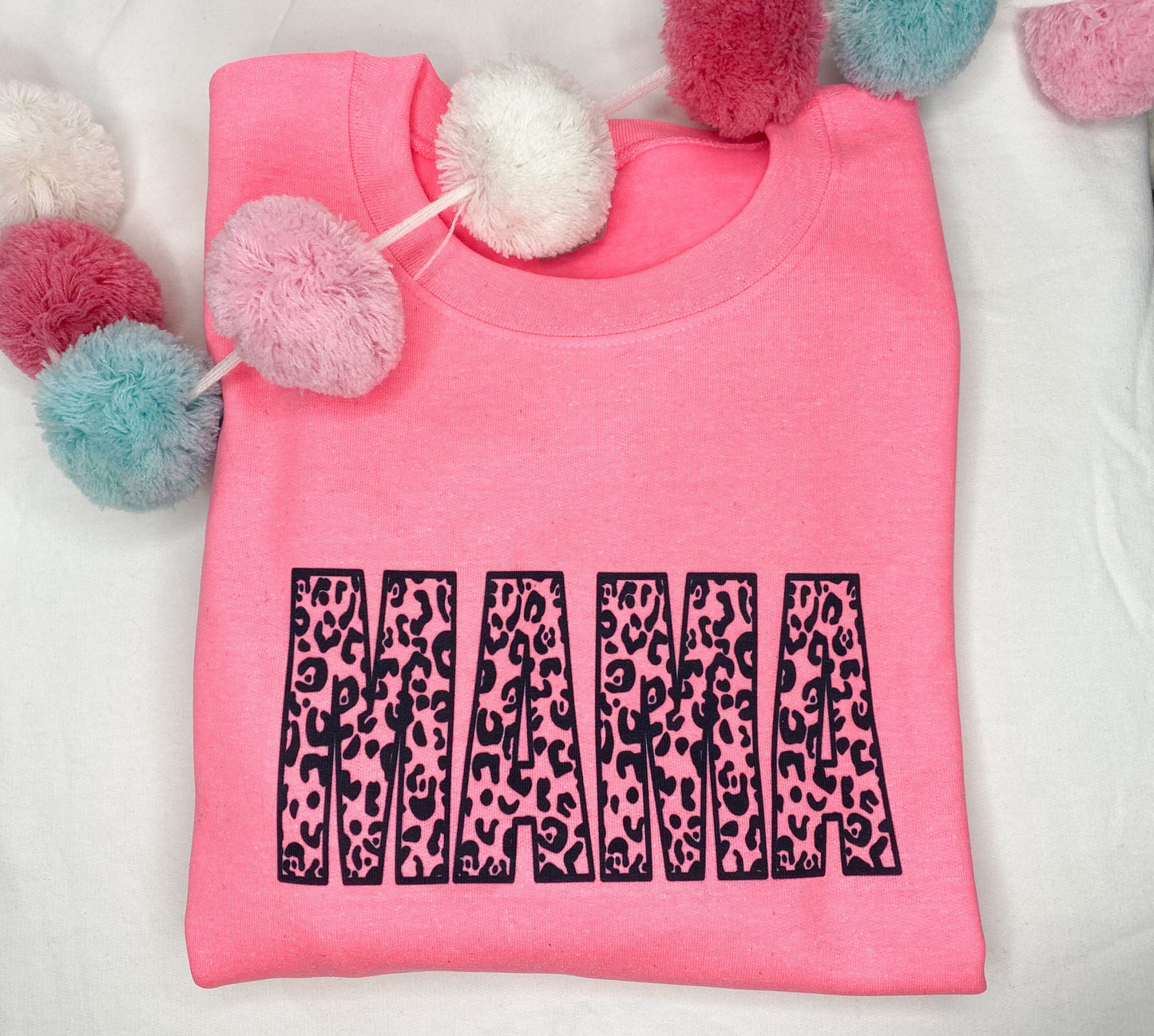 Mama Leopard Crewneck Sweater, Mama Sweater, Mama Leopard