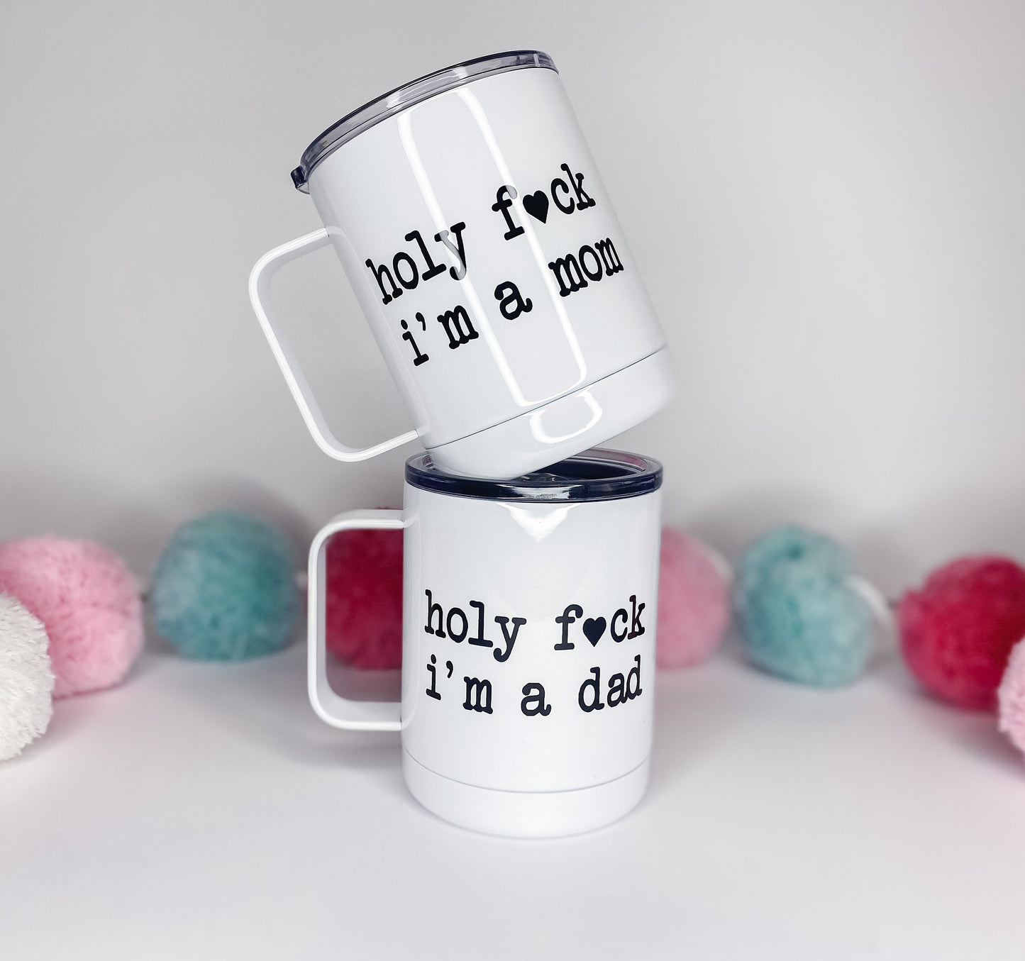 Holy F I’m a Mom & Dad Insulated Travel Mug