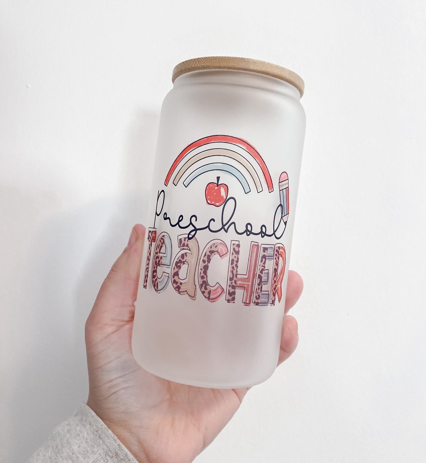 Preschool Teacher Glass Can