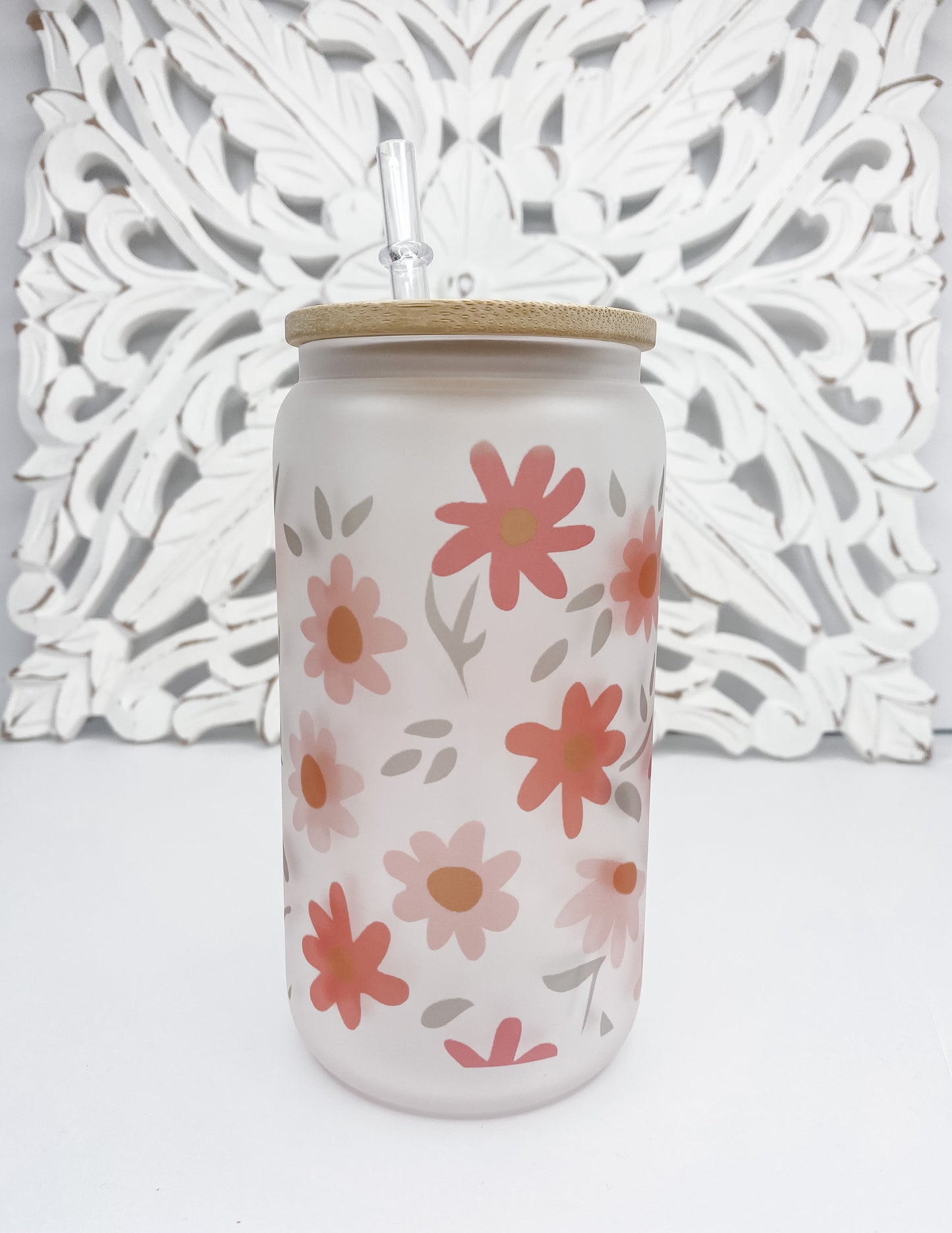 Lazy Daisy Glass Can