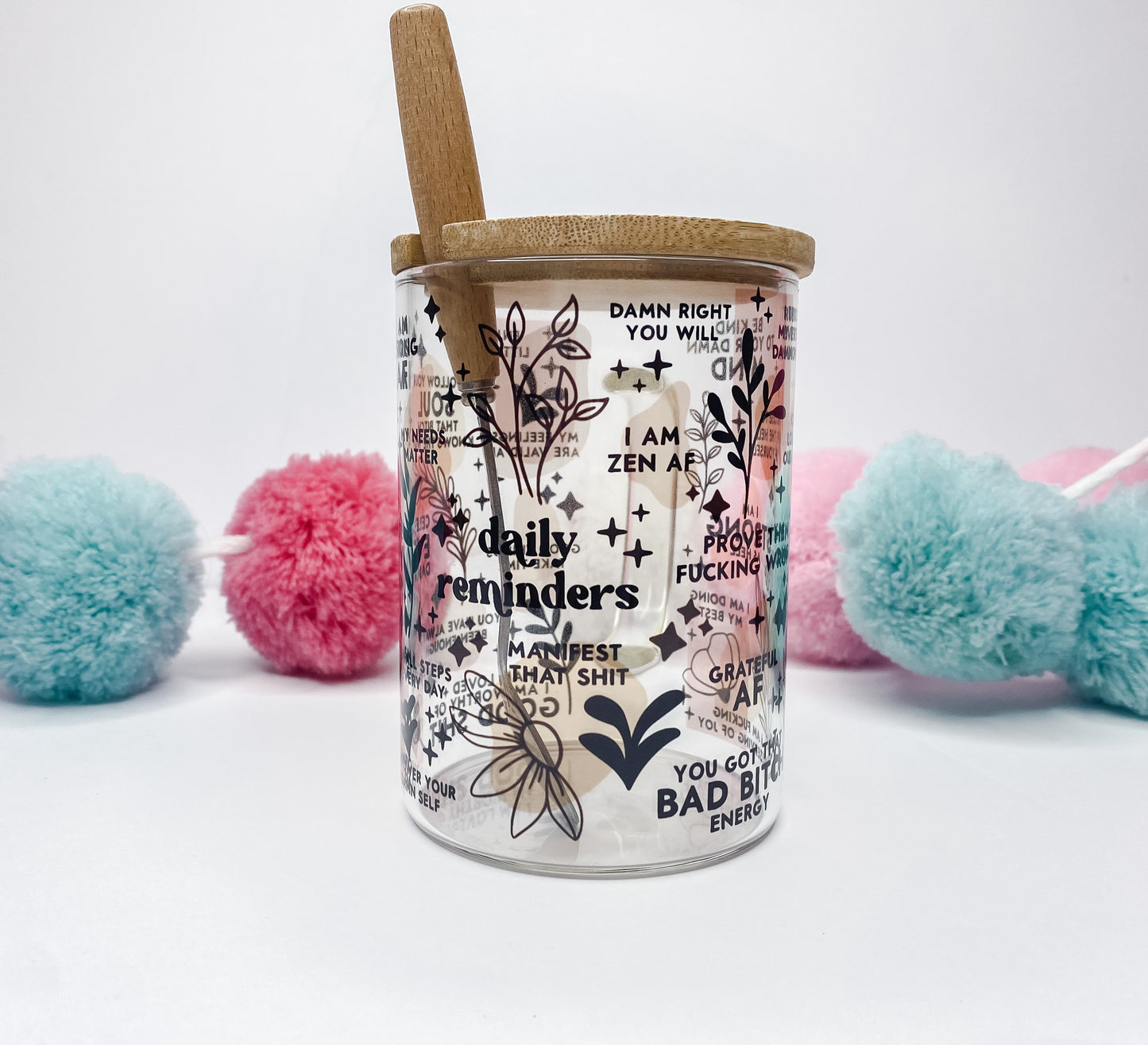 Sweary Daily Affirmations Glass Mug