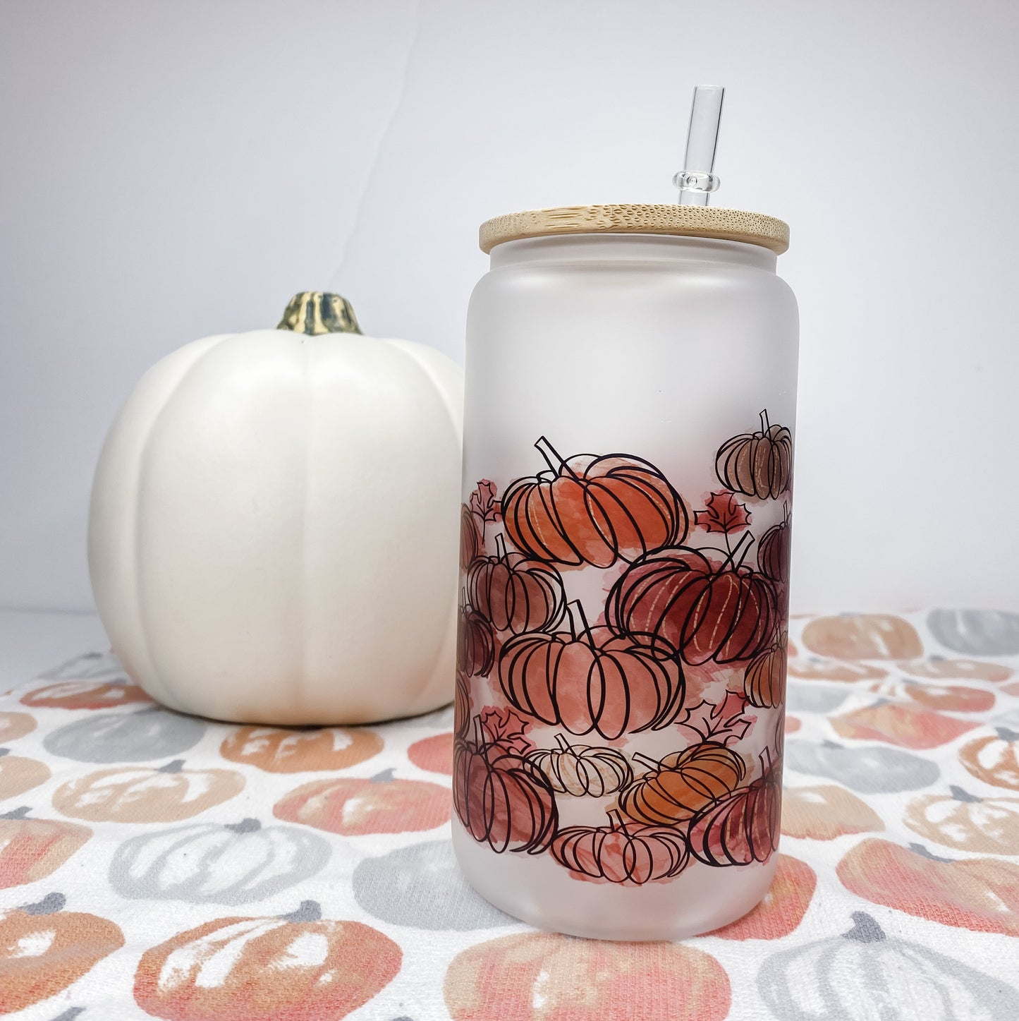 Pumpkin Glass Can