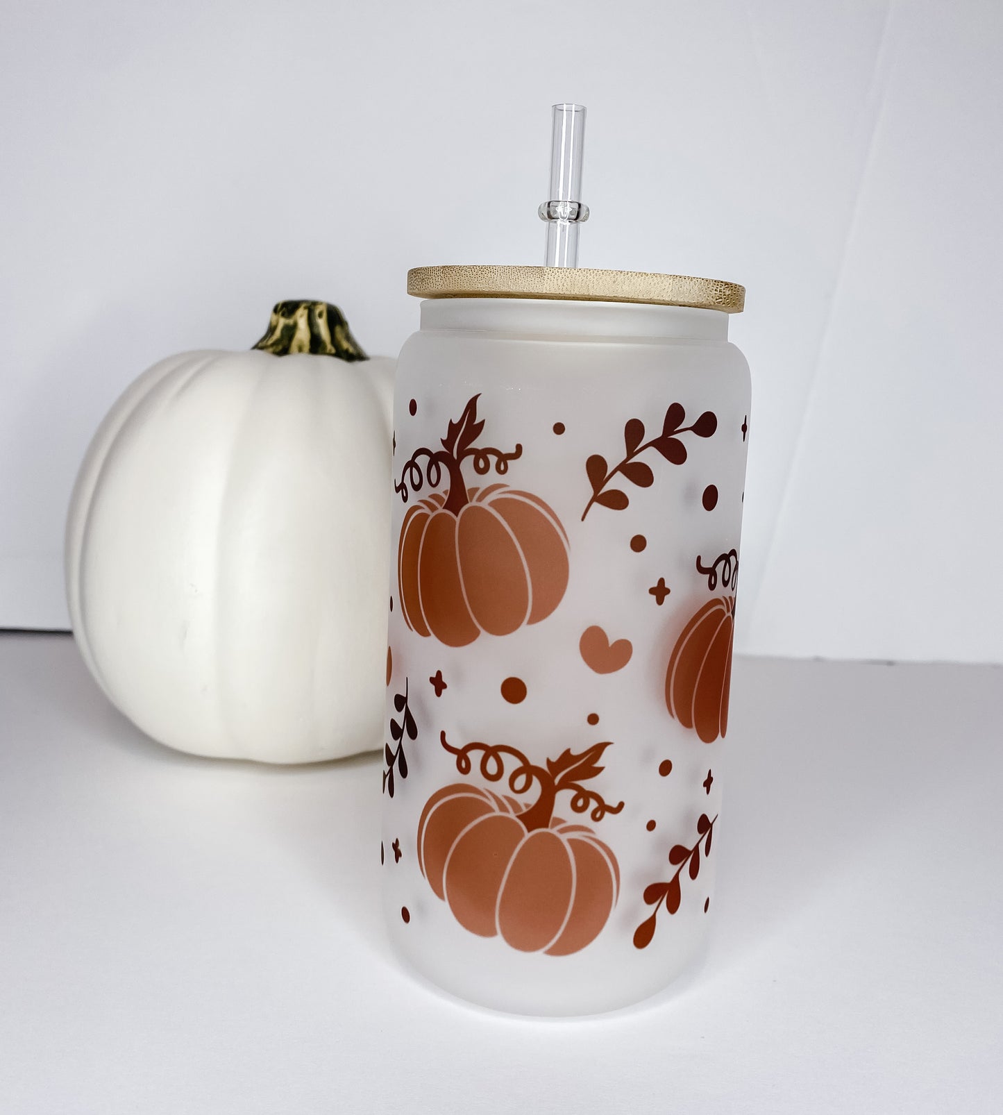 Pumpkin Glass Can