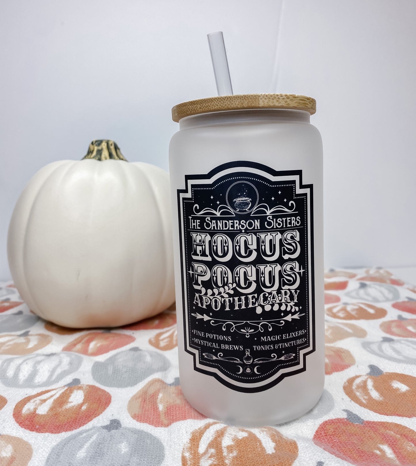 Hocus Pocus Glass Can