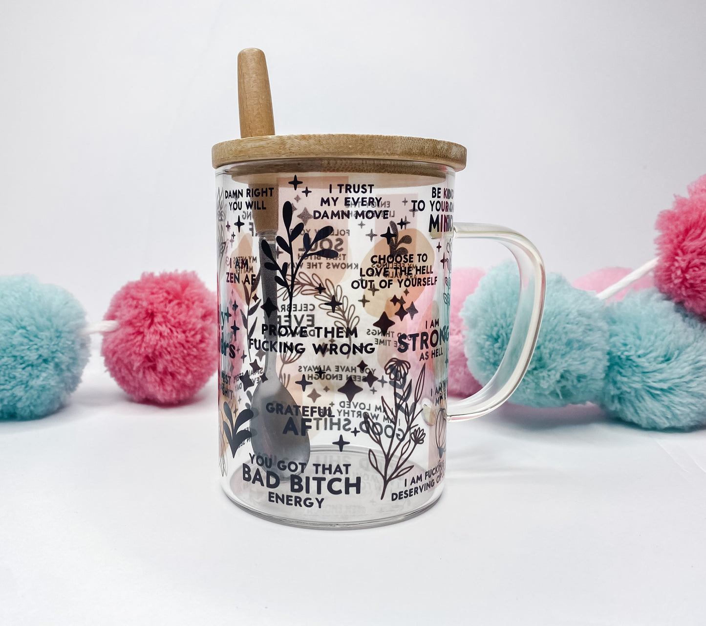 Sweary Daily Affirmations Glass Mug