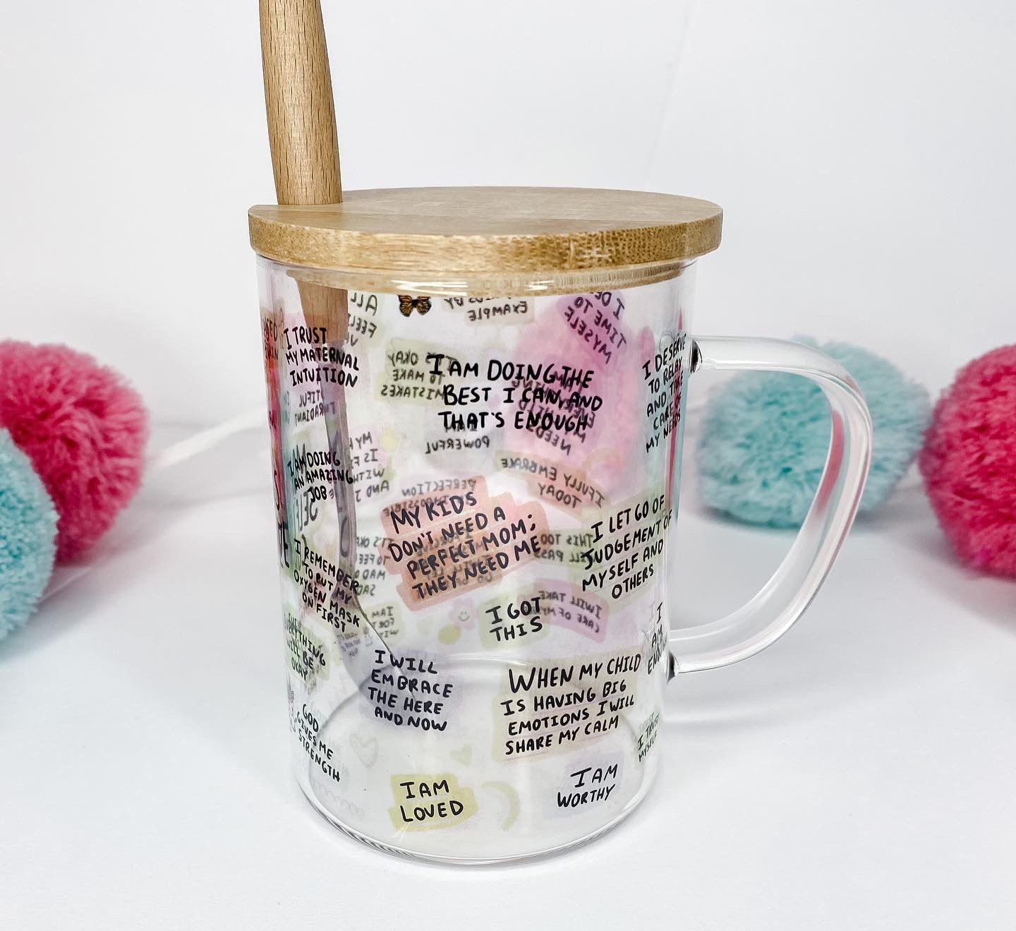 Moms Self Love Glass Mug