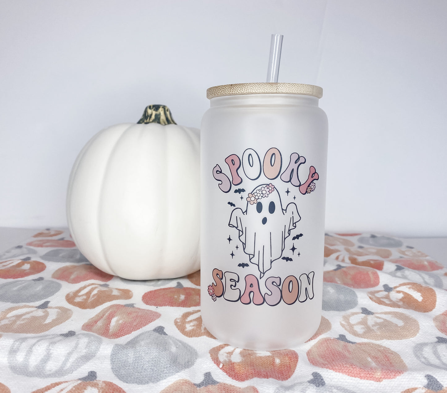 Spooky Season Glass Can