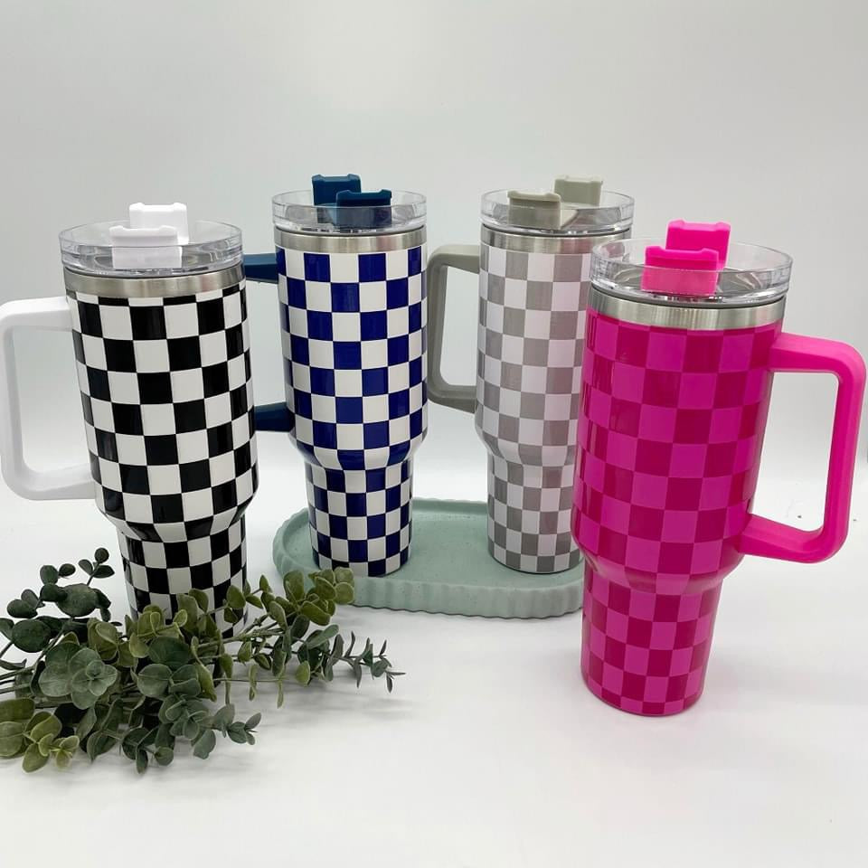 Checkered 40oz Tumbler