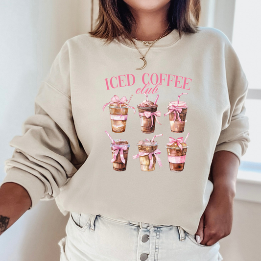 Iced Coffee Club Crewneck or Tshirt