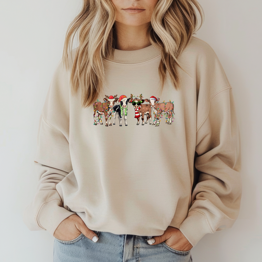 Cow Christmas Crewneck Sweater