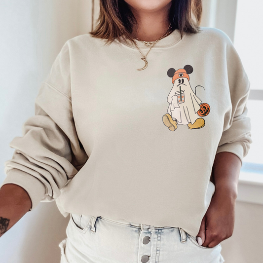 Ghost Mouse Crewneck Sweater