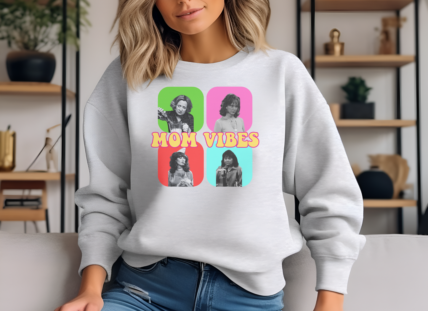 Mom Vibes Crewneck Sweater