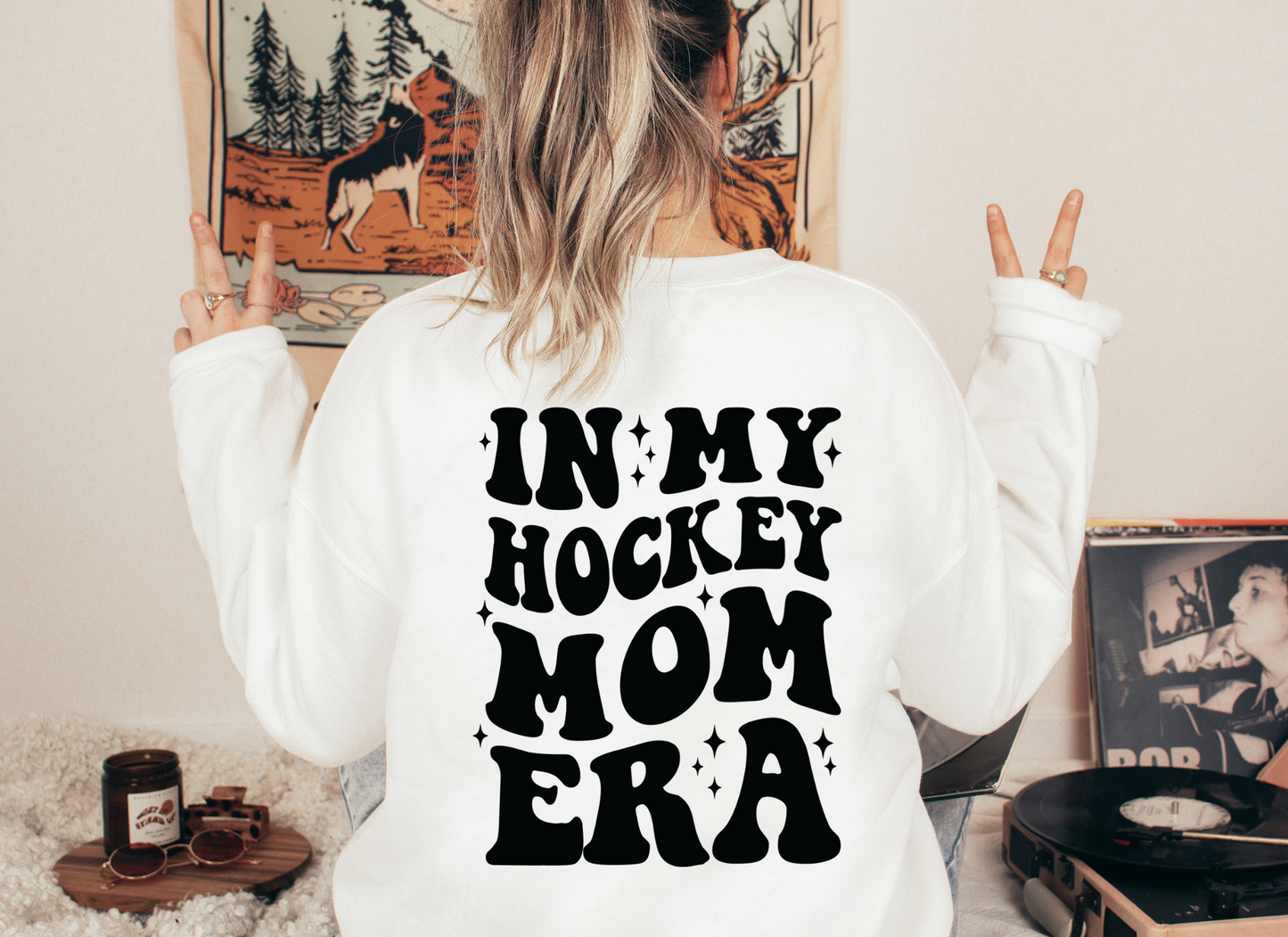 In My Hockey Mom Era Crewneck Sweater