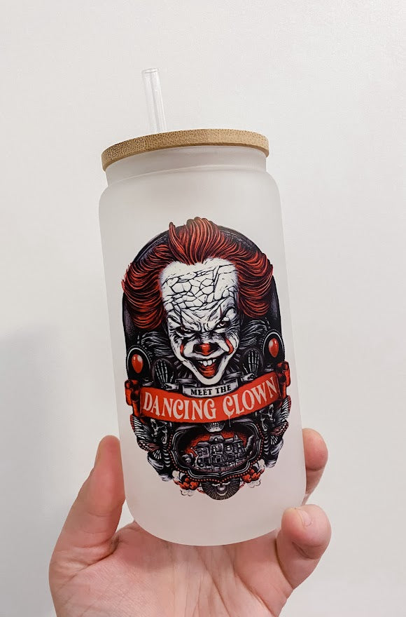 Penny Wise Clown Glass Can