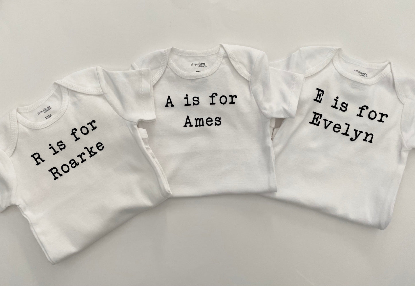 Custom Baby Name Onesie, Baby Name Reveal Onesie