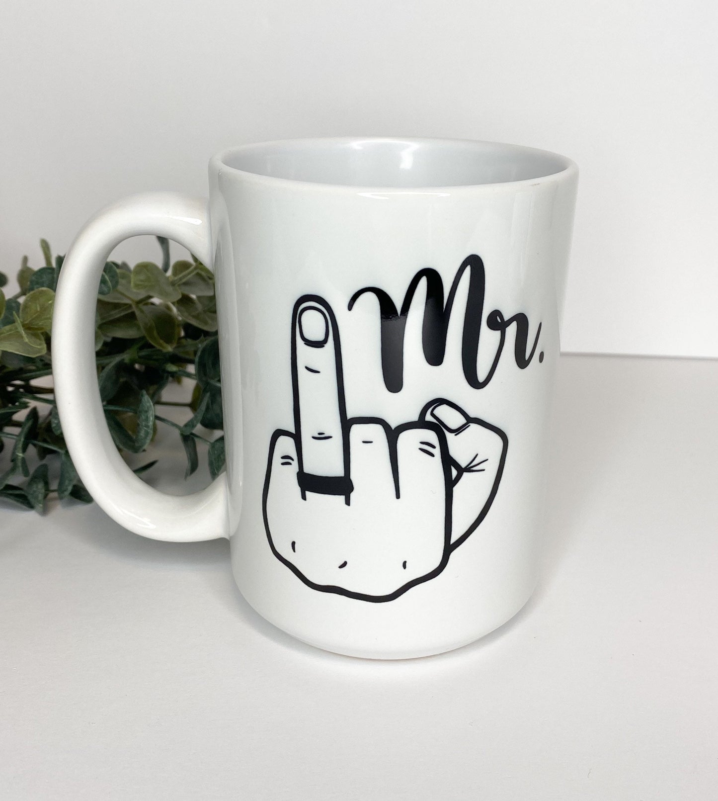 Mr Ring Finger Up Mug, Mr Mug