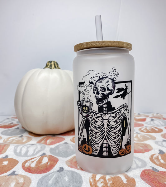 Skeleton Coffee Glass Can