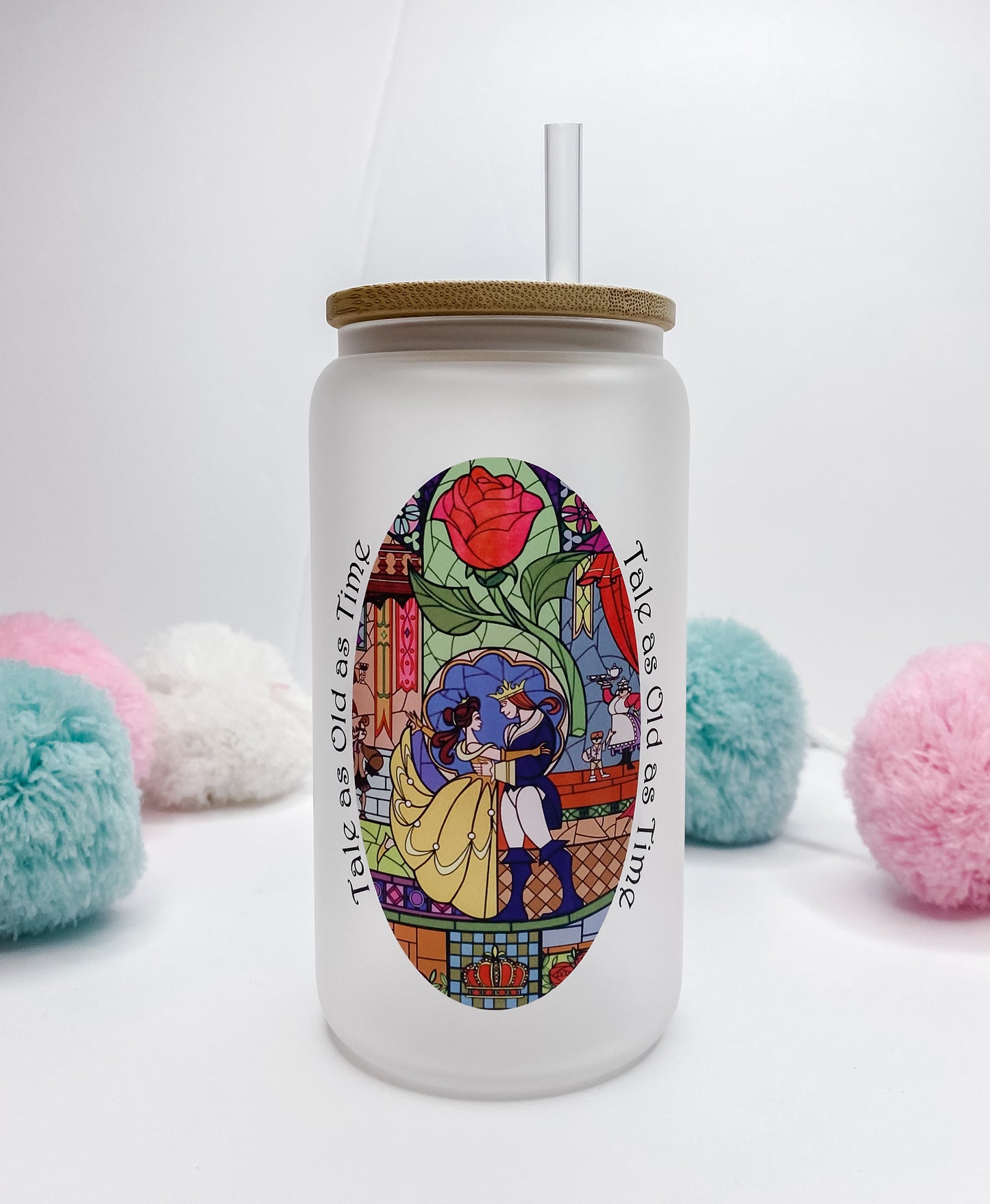 Tale as Old as Time Glass Can
